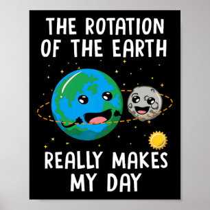 Affiche La Rotation De La Terre Fait De Ma Journée La Scie