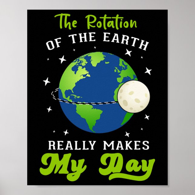 Affiche La Rotation De La Terre Fait De Mon Enseignant De  (Devant)