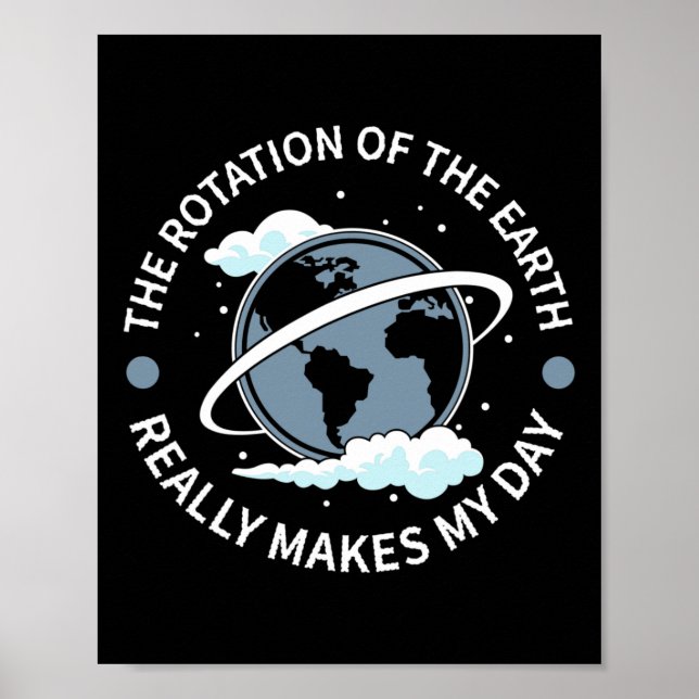 Affiche La Rotation De La Terre Fait Ma Journée - Science  (Devant)