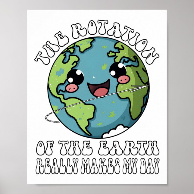 Affiche La Rotation De La Terre Fait Vraiment Mon Jour (Devant)
