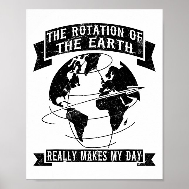 Affiche La Rotation De La Terre Fait Vraiment Mon Jour1 (Devant)