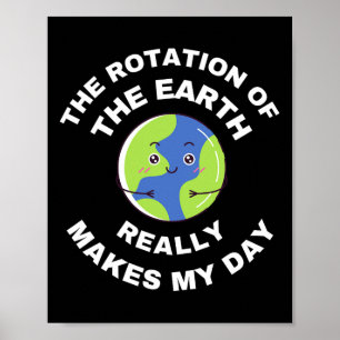 Affiche La Rotation De La Terre Fait Vraiment Mon Jour Fun