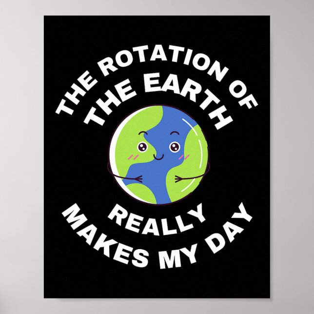Affiche La Rotation De La Terre Fait Vraiment Mon Jour Fun (Devant)