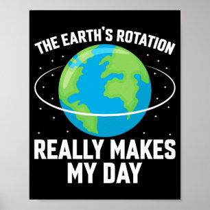 Affiche La rotation de la Terre rend ma journée amusante T