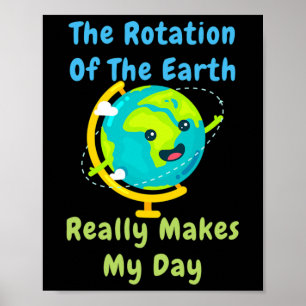 Affiche La Rotation De La Terre Rend Ma Journée Drôle Nerd