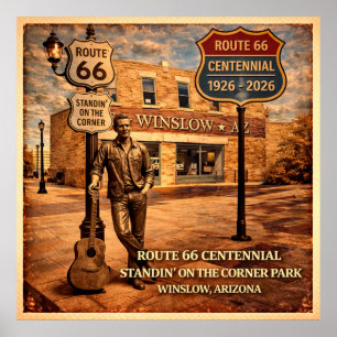 Affiche La Route 66 Winslow Arizona Standin'