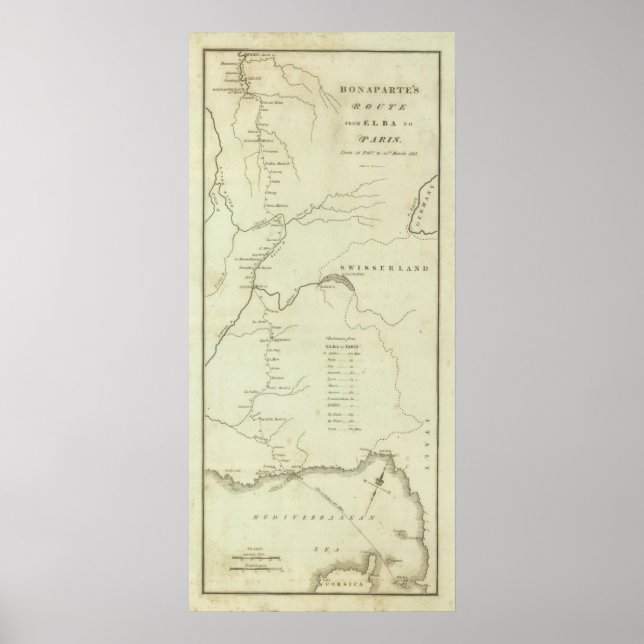 Affiche La route de Bonaparte d'Elbe à Paris (Devant)