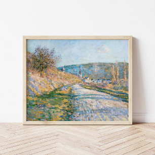Affiche La route de Vétheuil Claude Monet