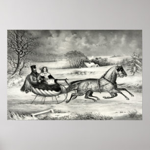 Affiche La Route, hiver - 1853