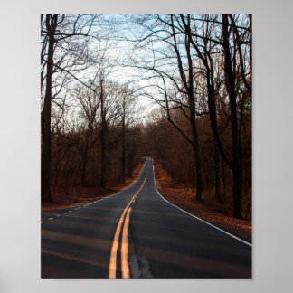Affiche La route sinueuse d'hiver