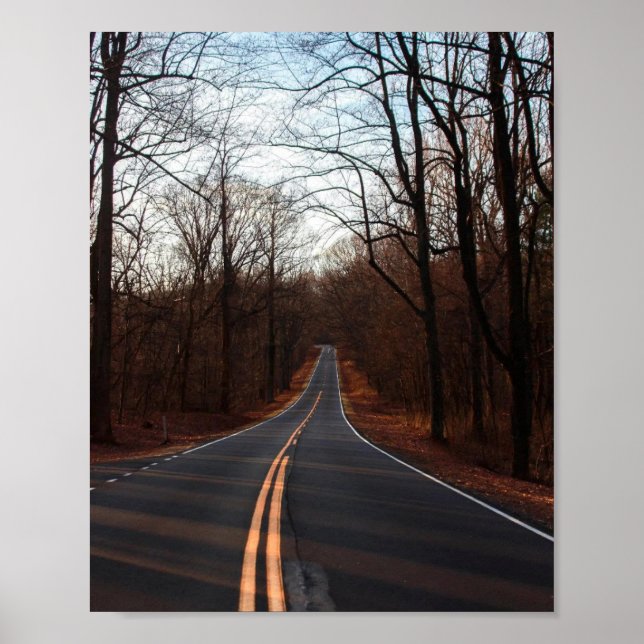 Affiche La route sinueuse d'hiver (Devant)