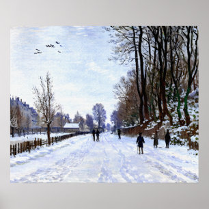 Affiche La route vers la ferme de Saint-Siméon en hiver