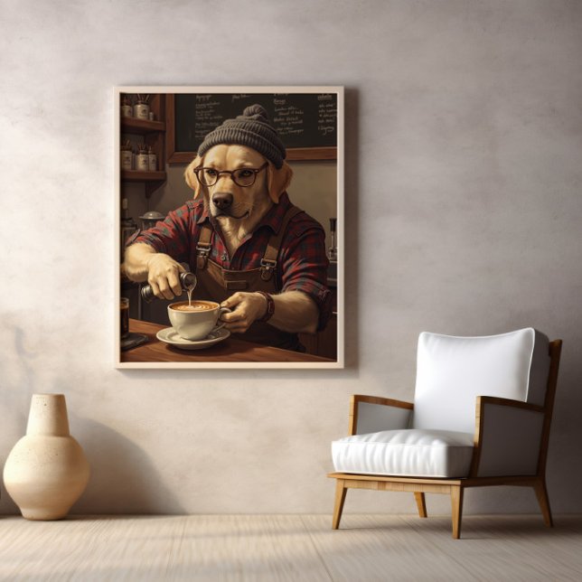 Affiche La routine quotidienne de Flannel Lab commence (Créateur téléchargé)