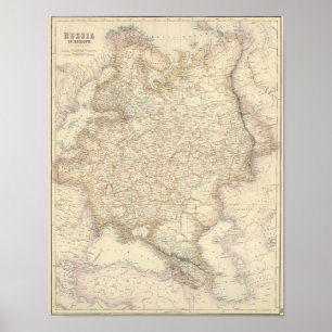 Affiche La Russie et l'Europe