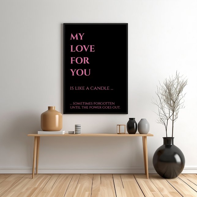 Affiche La sagesse de l'amour aux chandelles Saint Valenti (Créateur téléchargé)