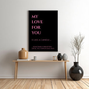 Affiche La sagesse de l'amour aux chandelles Saint Valenti