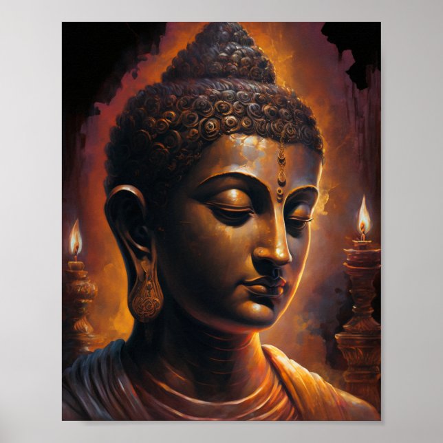 Affiche La sagesse de l'art du portrait de Bouddha (Devant)