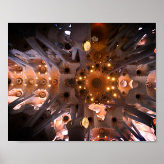 Affiche La Sagrada Familia, Barcelone - Plafond interne