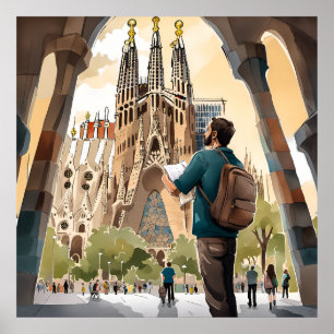 Affiche La Sagrada Familia de Barcelone