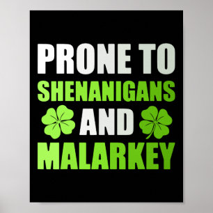 Affiche La Saint-Patrick Propice Aux Farces Et Au Galimati