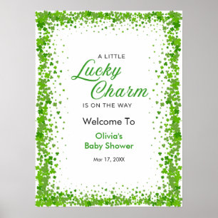 Affiche La Saint-Patrick un petit charme chanceux Baby Sho