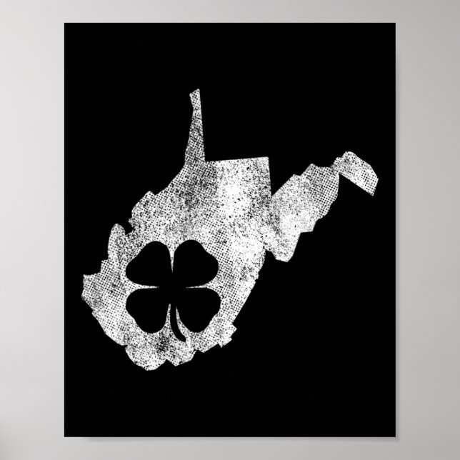 Affiche La Saint-Patrick West Virginia Shamrock Irish (Devant)