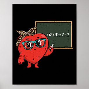 Affiche La Saint-Valentin des enseignants 6 7 Équation mat