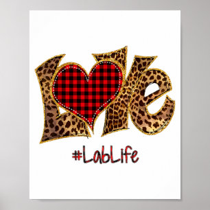 Affiche La Saint-Valentin en flanelle mixte Life Leopard L