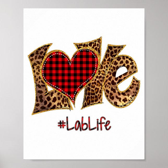 Affiche La Saint-Valentin en flanelle mixte Life Leopard L (Devant)