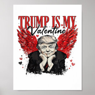 Affiche La Saint-Valentin Trump est mon Trump drôle de Sai