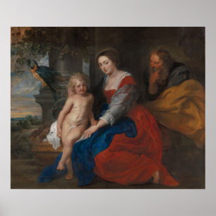 Affiche La Sainte Famille avec le perroquet