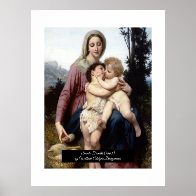 Affiche La Sainte Famille de Bouguereau (Devant)