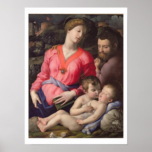 Affiche La Sainte Famille Panciatichi, c.1530-32 (huile su (Devant)