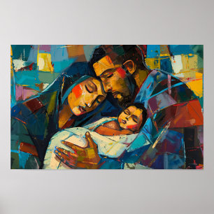 Affiche La Sainte Famille pour Noël