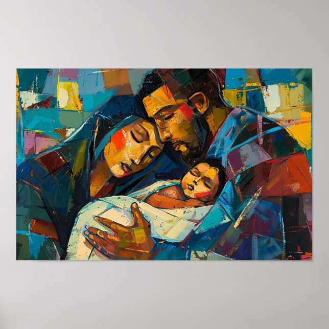 Affiche La Sainte Famille pour Noël (Devant)