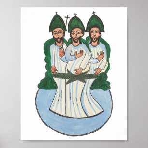 Affiche La Sainte trinité Vintage Peinture d'art populaire