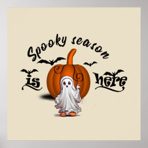 Affiche La saison effrayante est là drôle halloween