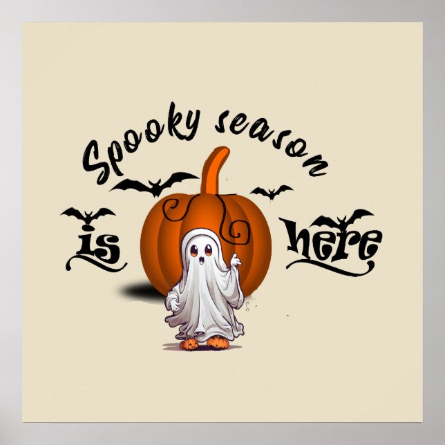 Affiche La saison effrayante est là drôle halloween (Devant)