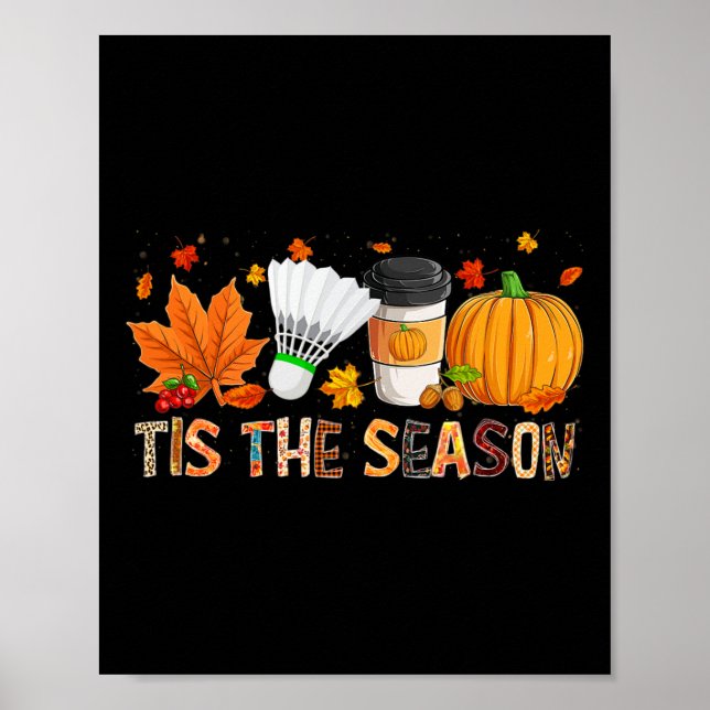 Affiche La saison Leopard Citrouille Bydminton Halloween F (Devant)