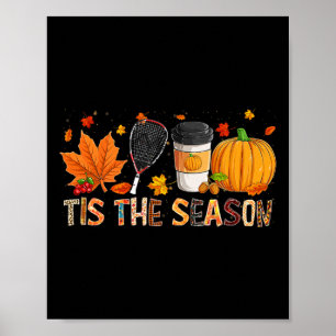 Affiche La saison Leopard Citrouille Racquetbyll Halloween