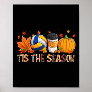 Affiche La saison Leopard Citrouille Volleybyll Halloween