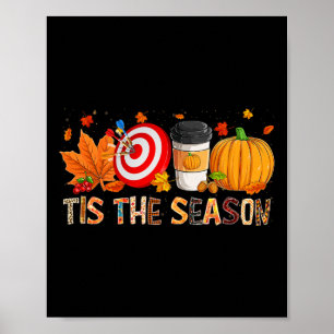 Affiche La saison Leopard Citrouilles fléchettes Halloween
