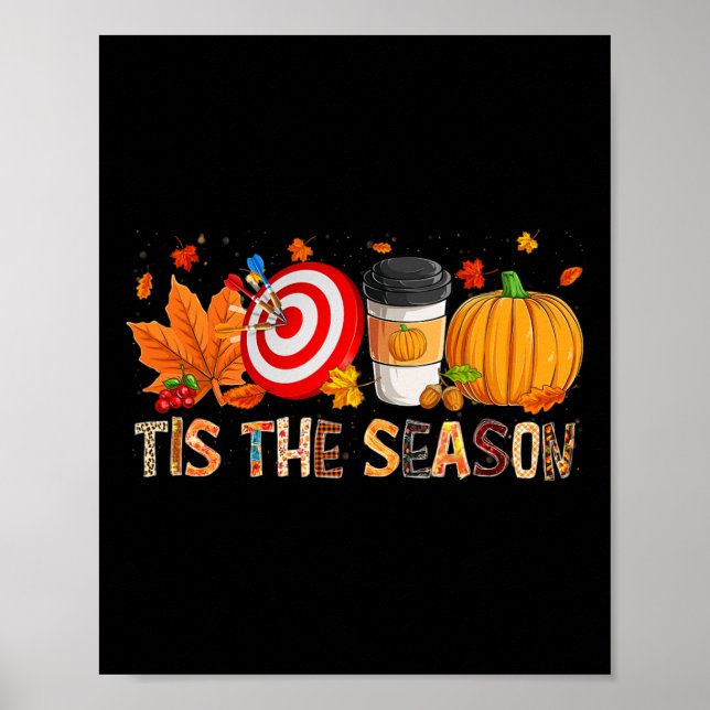 Affiche La saison Leopard Citrouilles fléchettes Halloween (Devant)
