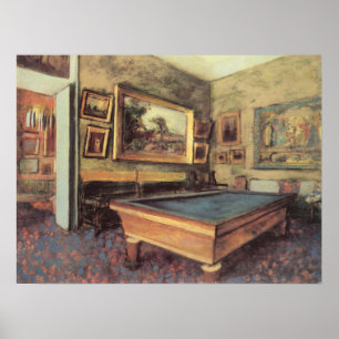 Affiche La salle de billard chez Menil Hubert par Edgar De