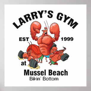 Affiche La salle de sport de Larry à Mussel Beach