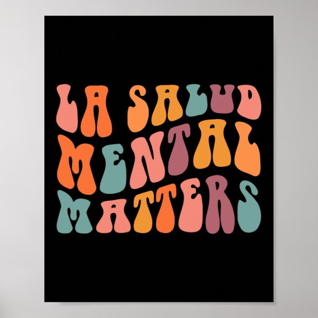 Affiche La Salud Mental Matters Latina Spanish Therapy Men (Devant)