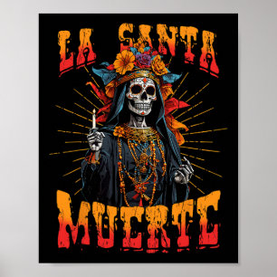 Affiche La Santa Muerte Crâne de Sucre La Catrina Cinco De
