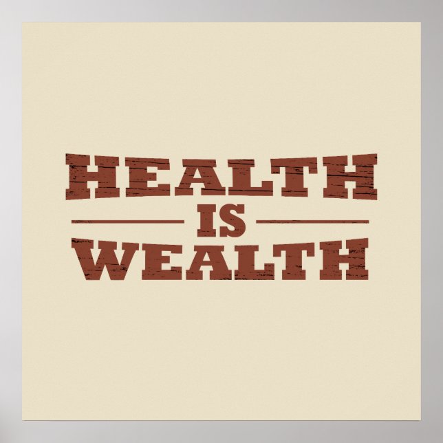Affiche La santé est la richesse (Devant)