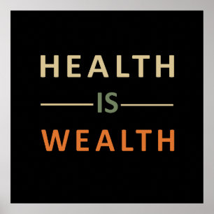 Affiche la santé est la richesse