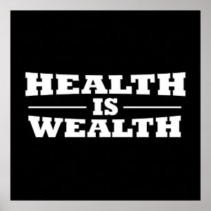 Affiche la santé est la richesse